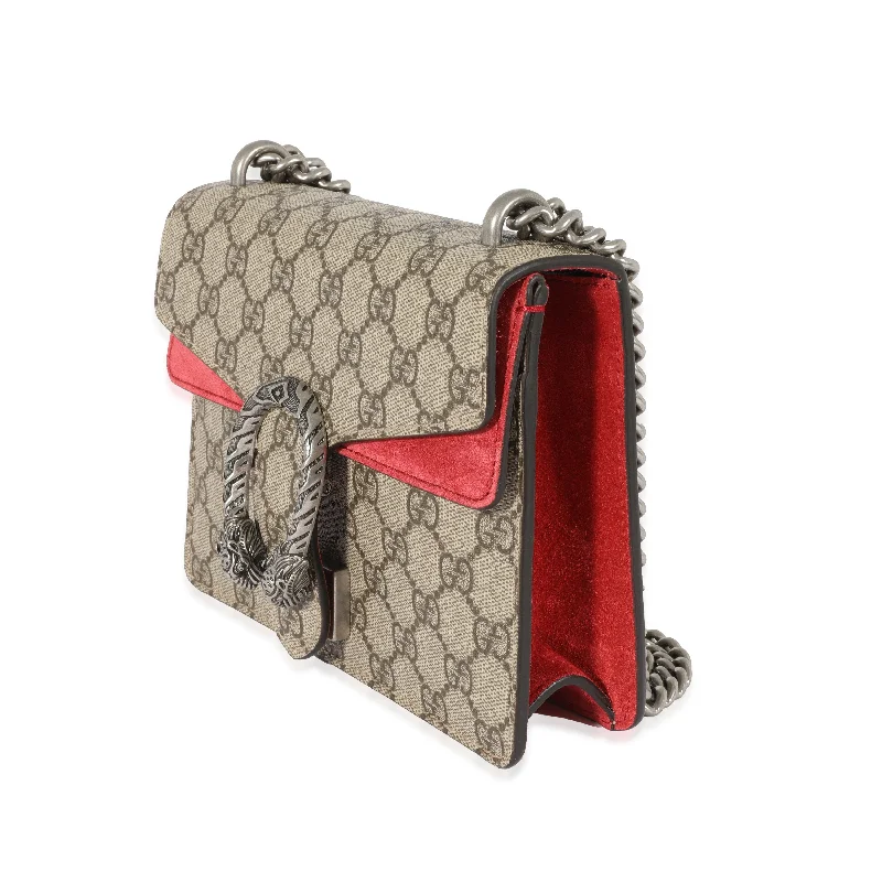 Ladies Gucci shoulder bags with a magnetic - closure flapGucci GG Supreme Mini Dionysus