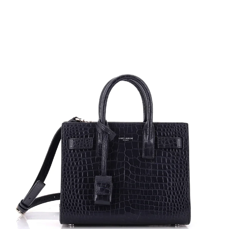 Prada Cahier bags with a detachable shoulder strap for versatile carryingSac de Jour NM Bag Crocodile Embossed Leather Nano