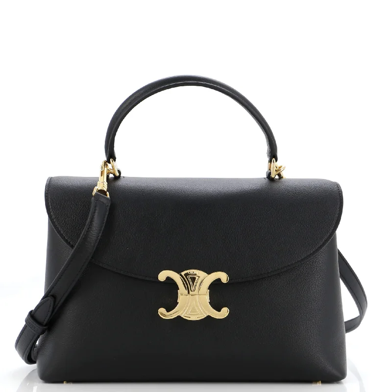 Prada Cahier bags with a monogram - embossed leather surfaceNino Top Handle Bag Leather Medium