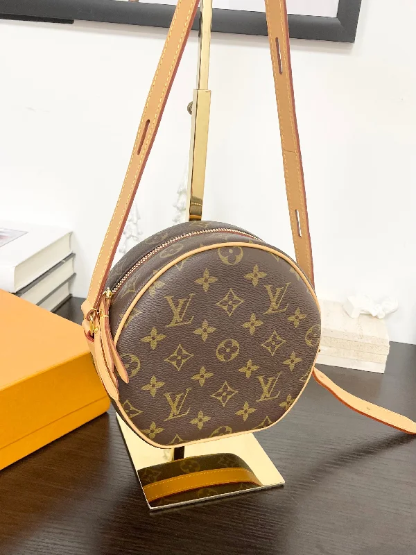 Louis Vuitton tote bags with a double - handle and shoulder - strap optionLOUIS VUITTON 2020 Monogram Boite Chapeau Souple PM Crossbody Bag