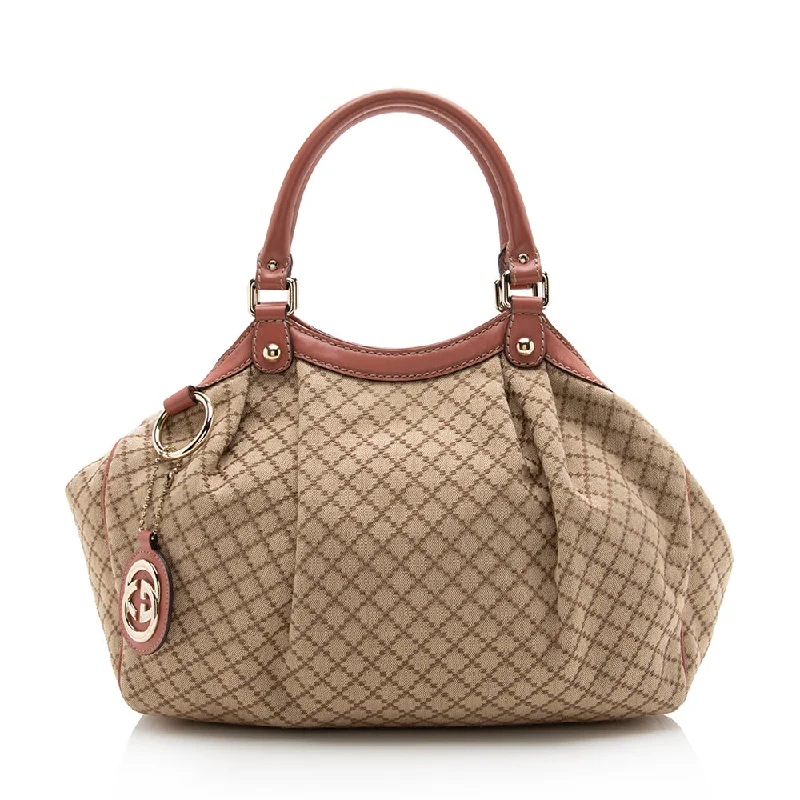 Gucci Dionysus bags for women with tiger - head claspsGucci Diamante Canvas Sukey Medium Tote