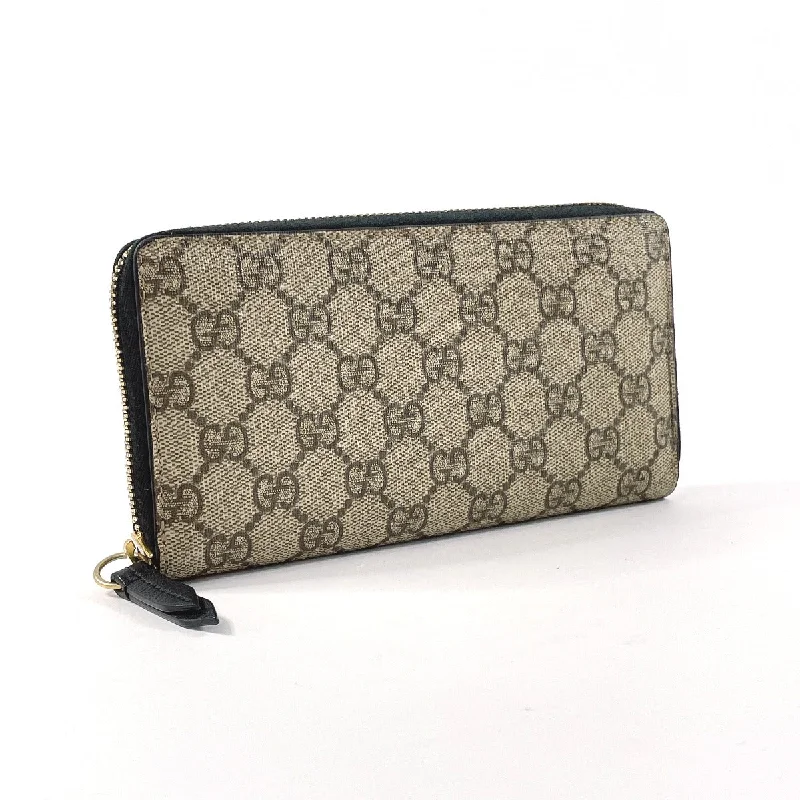 Gucci Marmont bags for women with a snakeskin - effect panelGUCCI Long Wallet Purse 410102 GG Supreme Canvas beige Zip Around unisex Used