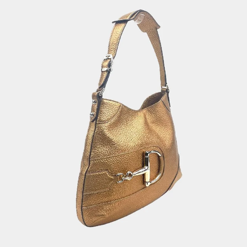 Women Gucci bags with a zippered interior pocketGUCCI Hasler Hobo Leather Bag - OUTLET ITEM FINAL SALE