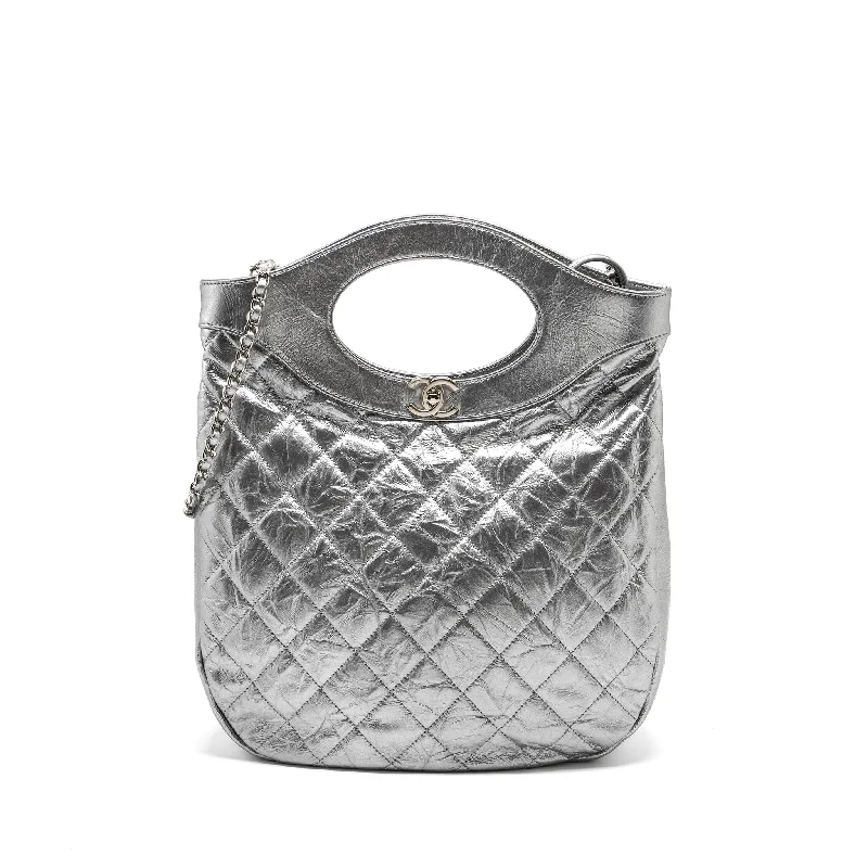 Chanel Colorful Handbag for Spring OutfitsChanel 31 BAG Quilted Crumpled Calfskin Metallic Silver SHW