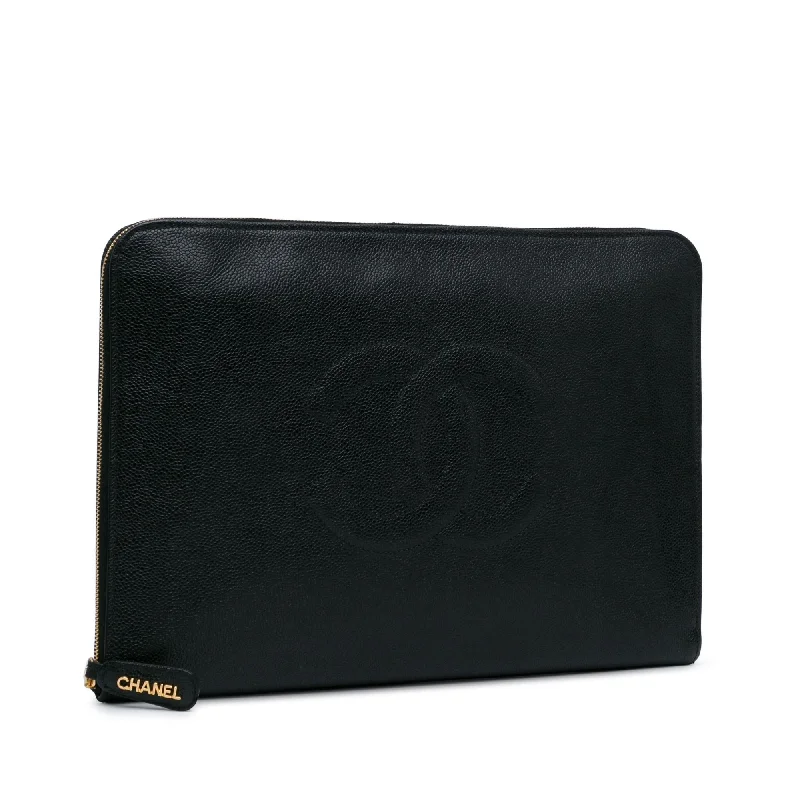 Chanel Black Handbag for Business MeetingsChanel CC Caviar Documents Portfolio Clutch (wlh1nQ)