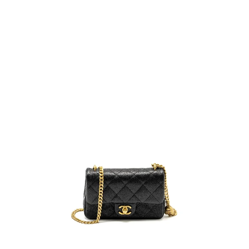 Chanel Classic Flap Bag for Evening PartyChanel Coco Love Mini Flap Bag with Adjustable Chain Caviar Black GHW (Microchip)