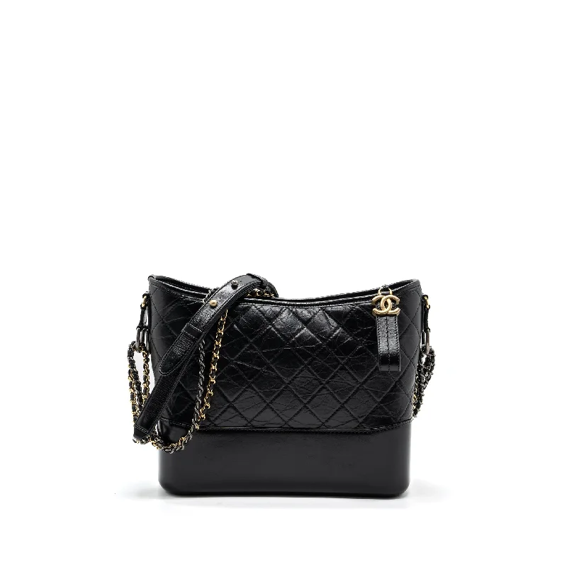 Chanel Chain Strap Handbag for Everyday UseCHANEL GABRIELLE HOBO BAG CALFSKIN BLACK MULTICOLOUR HARDWARE