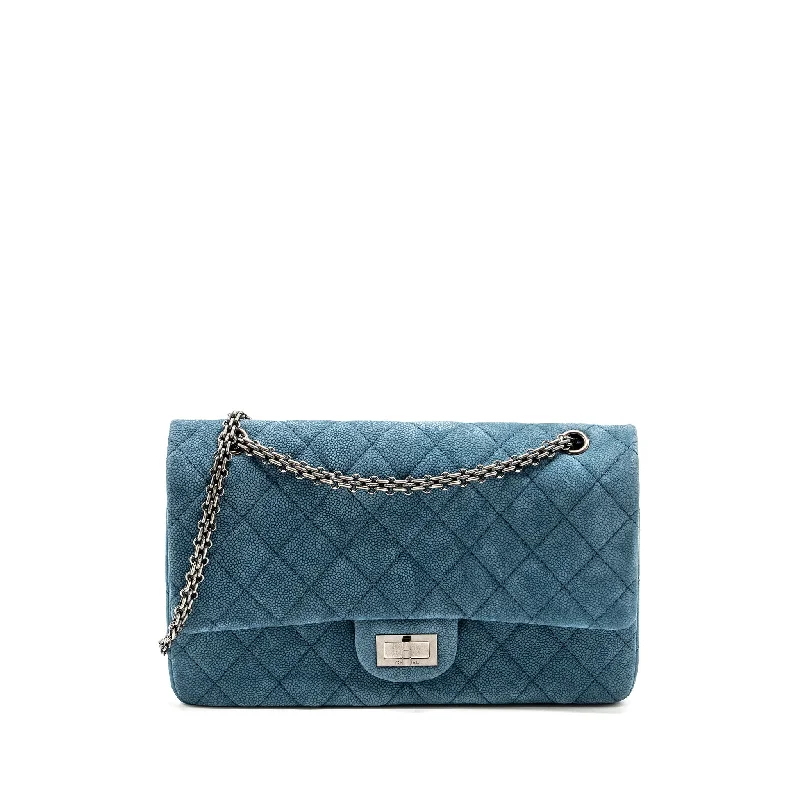 Chanel Colorful Handbag for Spring OutfitsChanel Maxi 2.55 Reissue Flap Bag Caviar Blue Ruthenium hardware