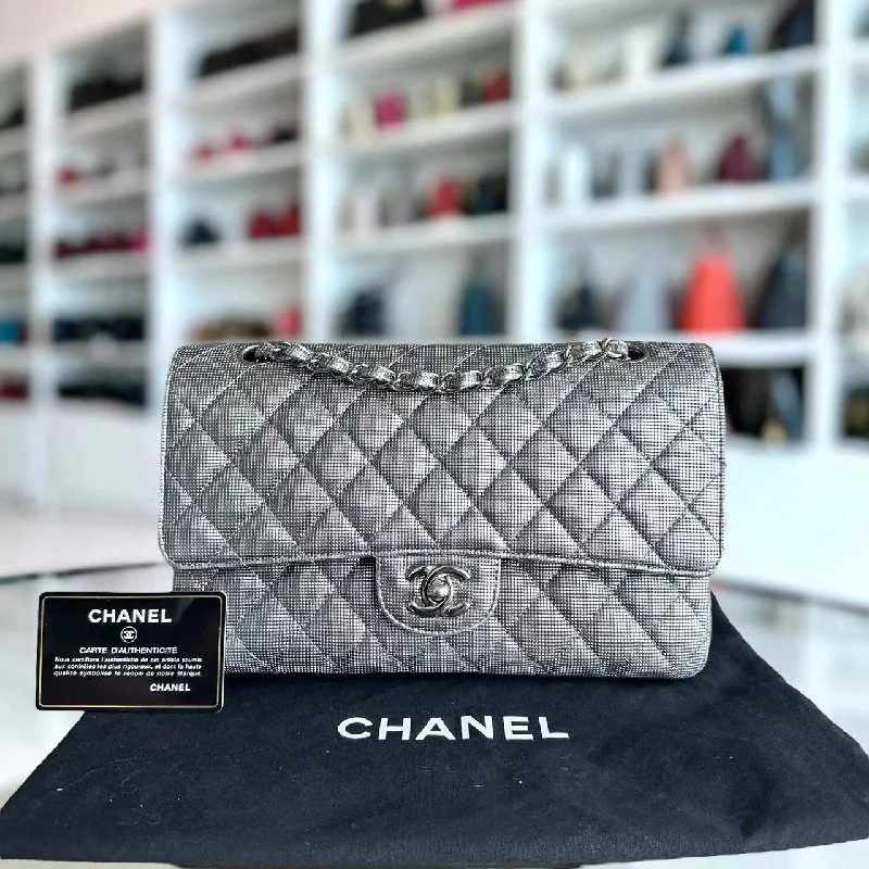 Chanel Designer Handbag with Unique DesignCalfskin Double Flap Metallic Pixelated Pixel Limited Edition No 21