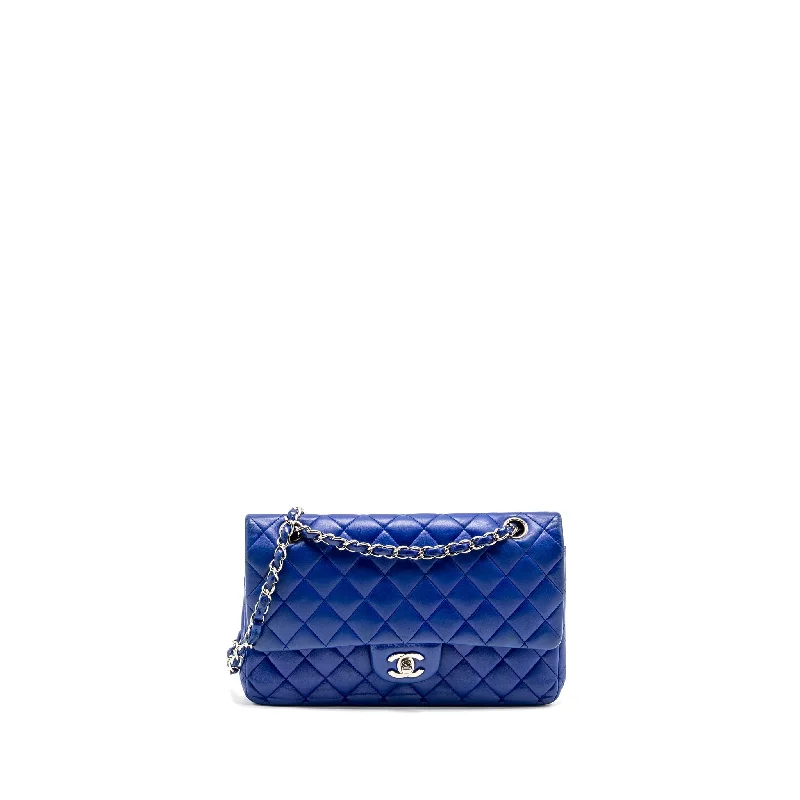 Chanel Vintage Inspired Handbag for Retro LoversChanel Medium Classic Double Flap Bag Lambskin Blue SHW