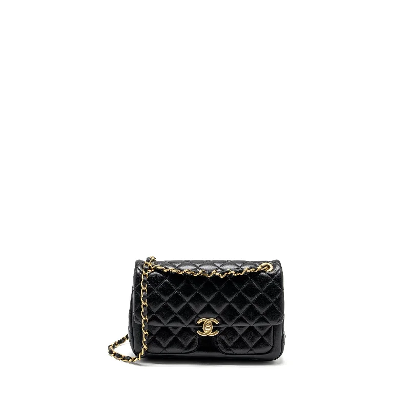 Chanel Medium Tote Bag for Office LadiesChanel Quilted Flap Bag Lambskin Black GHW (Microchip)