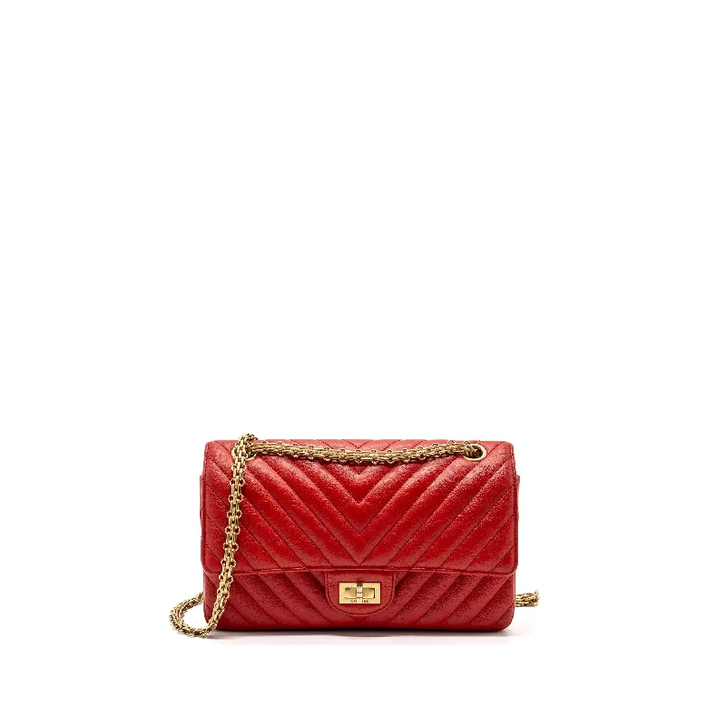 Chanel Classic Flap Bag for Evening PartyChanel Small 2.55 Reissue Flap Bag Chevron Calfskin Red GHW