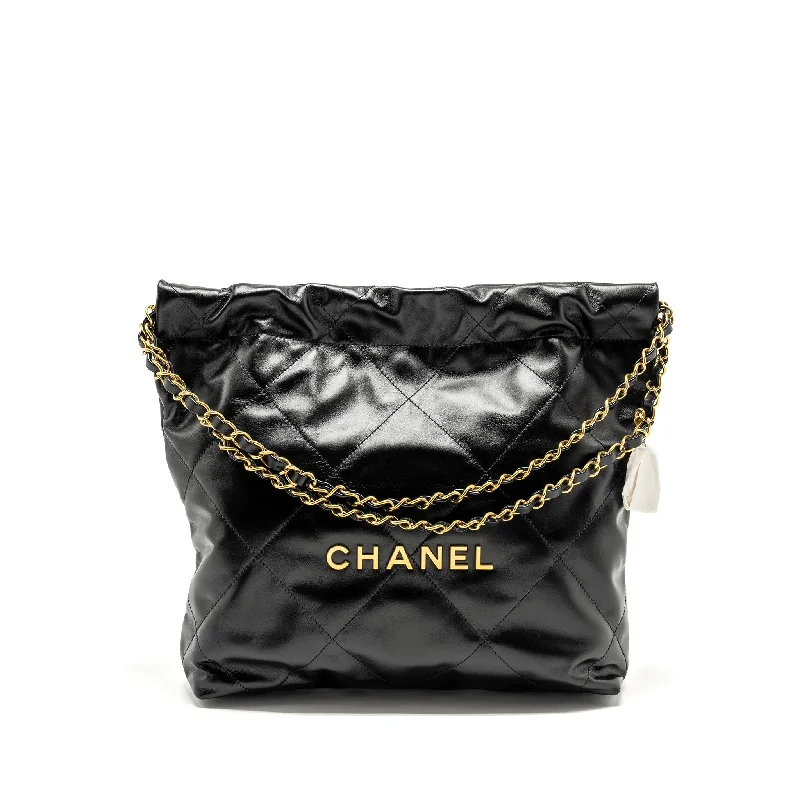 Chanel Vintage Inspired Handbag for Retro LoversChanel Small 22 Bag Shiny Calfskin Black GHW (Microchip)