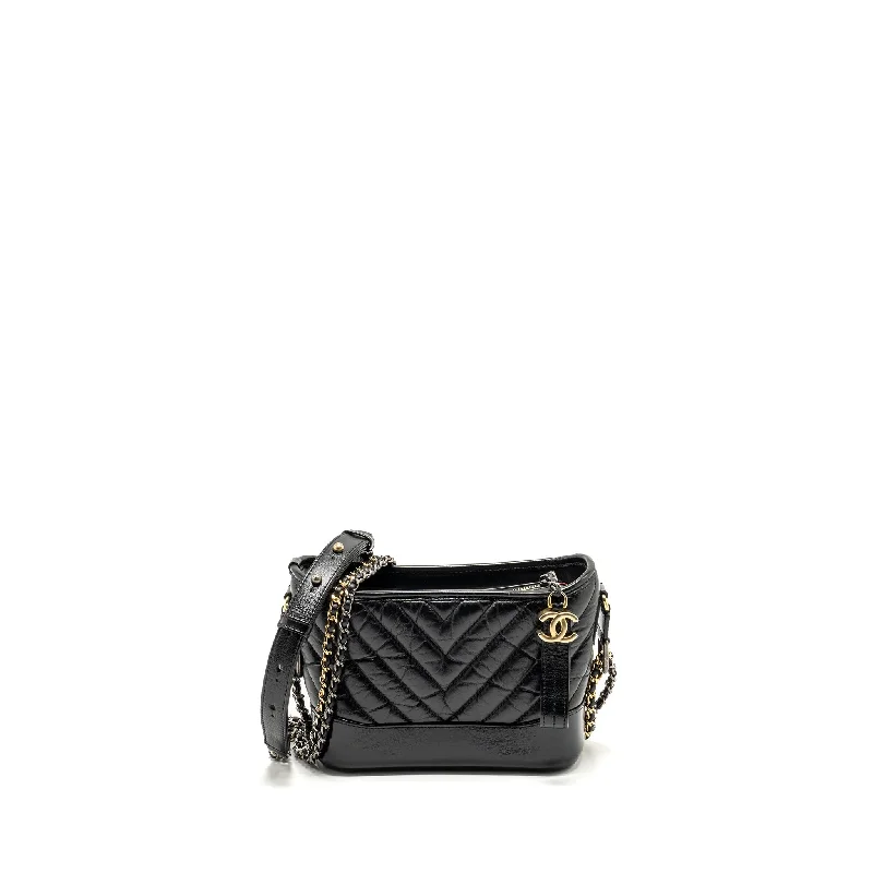 Chanel Lightweight Handbag for Daily ErrandsChanel small chevron gabrielle hobo bag calfskin black multicolour hardware