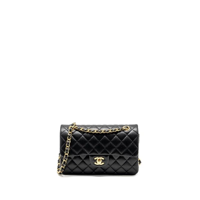 Chanel Vintage Inspired Handbag for Retro LoversChanel Small Classic Double Flap Bag Lambskin Black GHW (microchip)