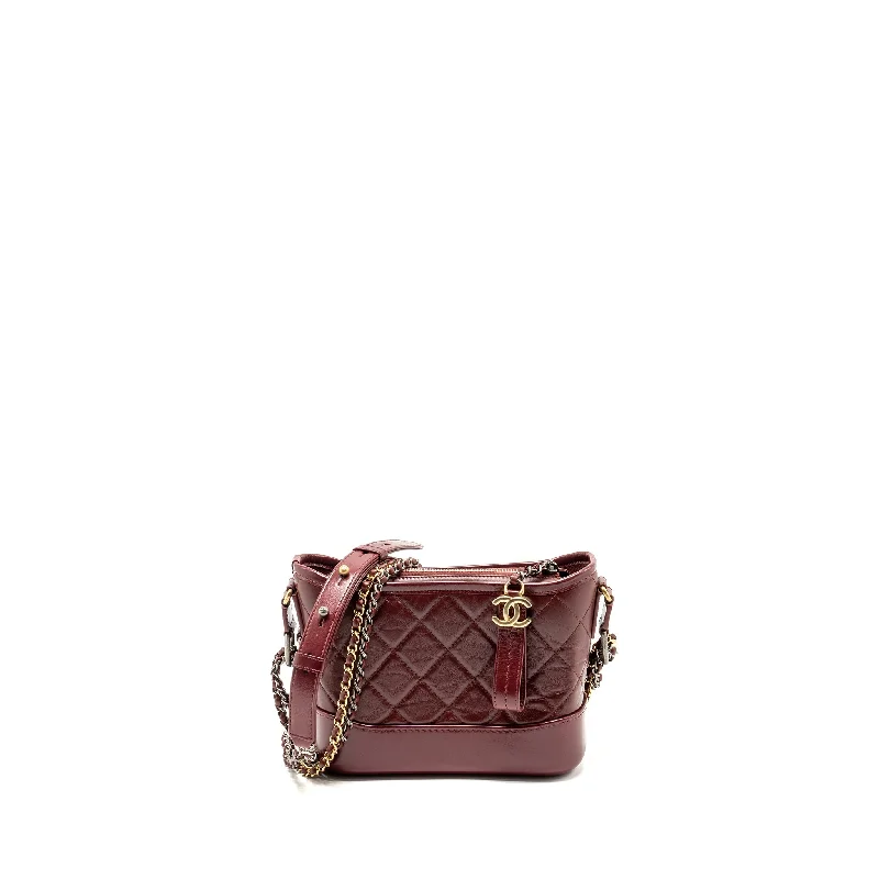 Chanel Chain Strap Handbag for Everyday UseCHANEL Small Gabrielle Hobo Bag Calfskin Red Multicolour Hardware