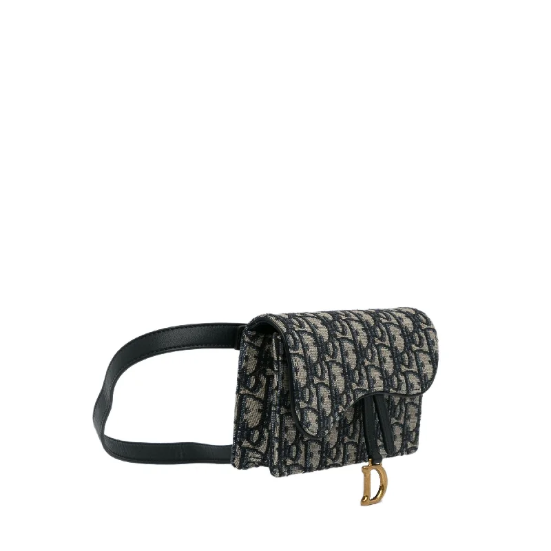 Christian Dior bags with a quilted pattern and gold - toned hardwareDior Oblique Saddle Belt Bag (VkBsl2)