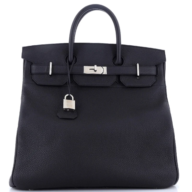 HAC Birkin Bag Noir Togo with Palladium Hardware 40