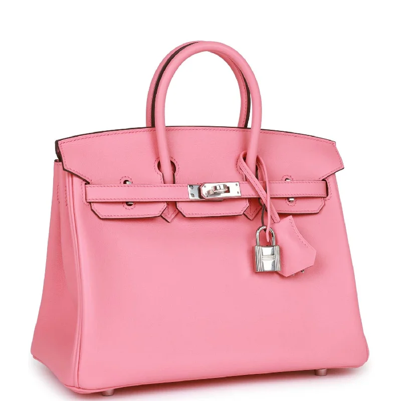 Hermes Birkin 25 Rose D'Ete Swift Palladium Hardware