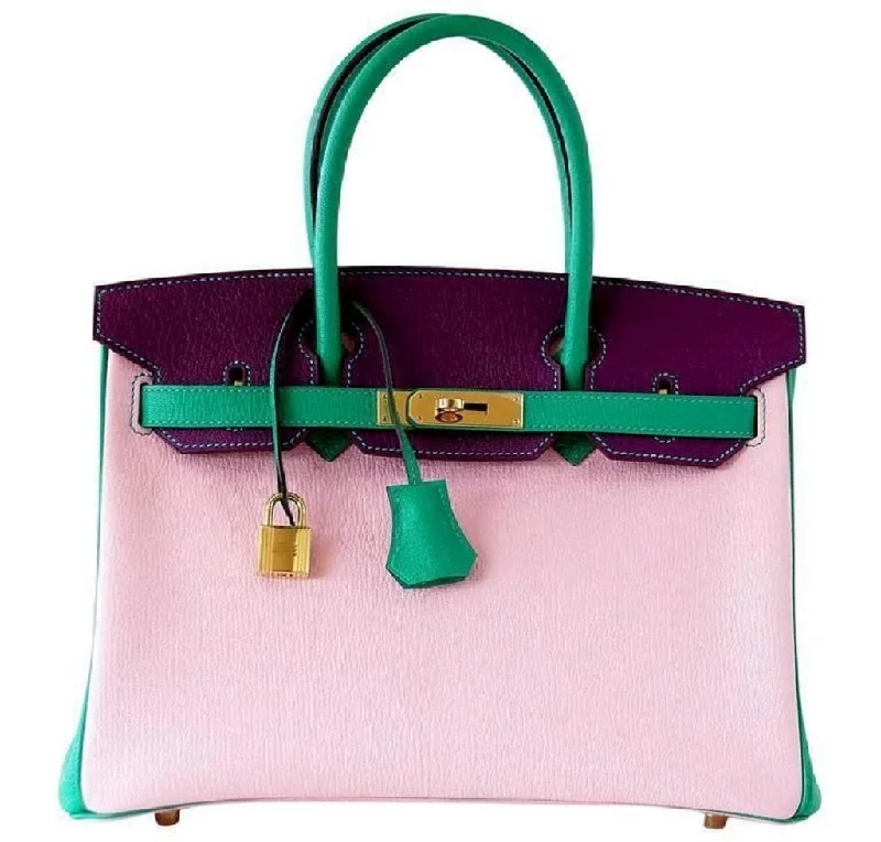 Hermès Birkin 30 Tri-Color Chevre Horseshoe Bag GHW