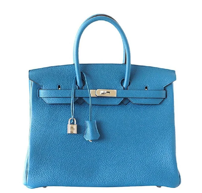 Hermès Birkin 35 Bag Blue Izmir Palladium Hardware