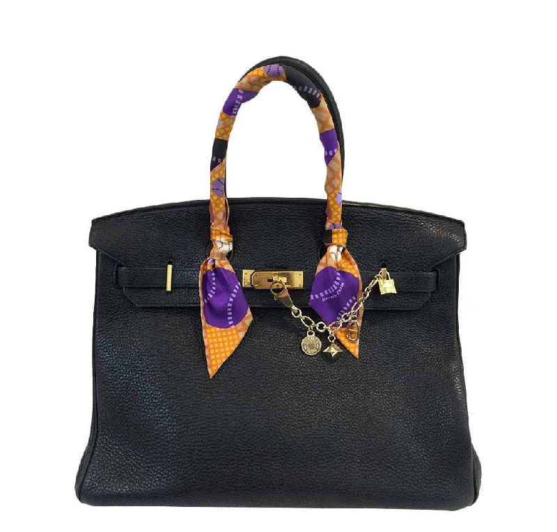 Hermès Birkin 35 Black Clemence Bag GHW