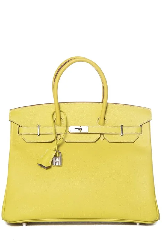 Hermès Birkin 35cm Soufre Yellow Epsom Leather Tote