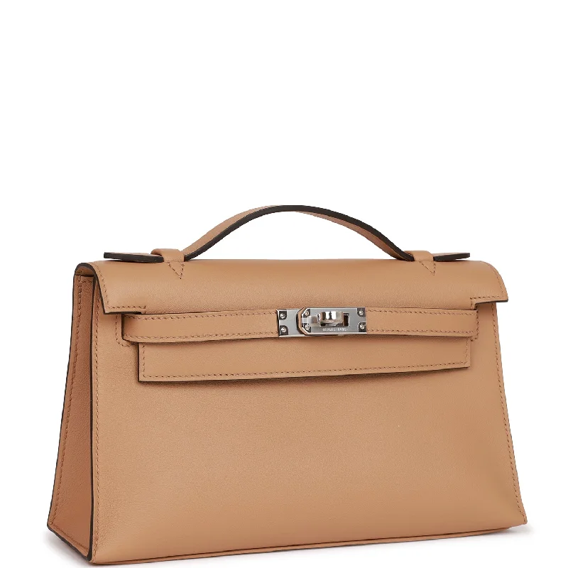 Hermes Kelly Pochette Chai Swift Palladium Hardware