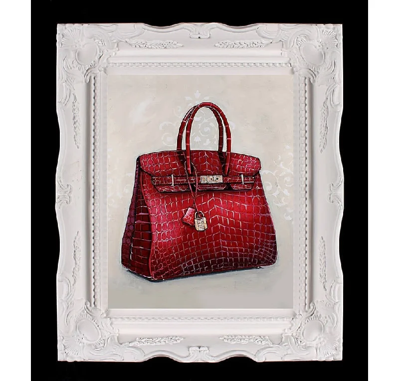 Small Limited Edition Rouge Hermès Birkin Giclée