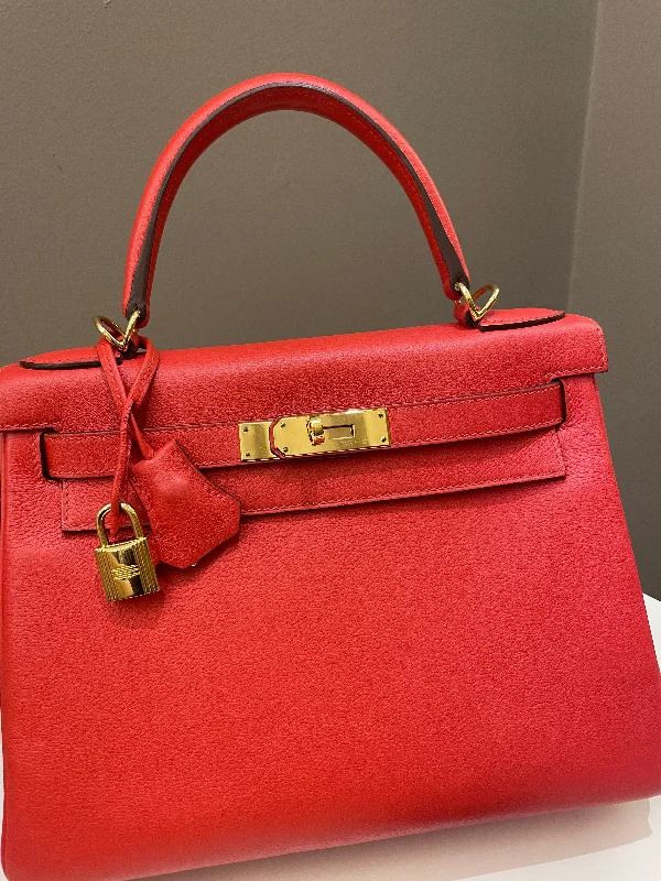 Hermes Kelly 28 Rouge Tomato Evercolor